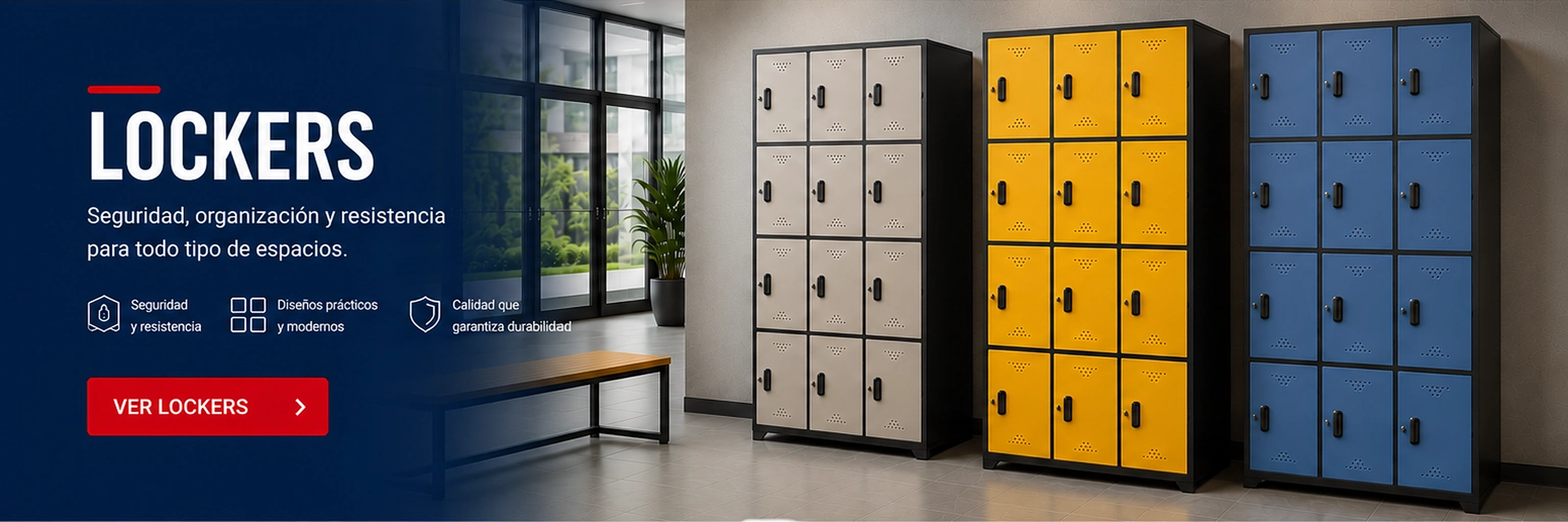 Lockers: mobiliario en un ambiente institucional