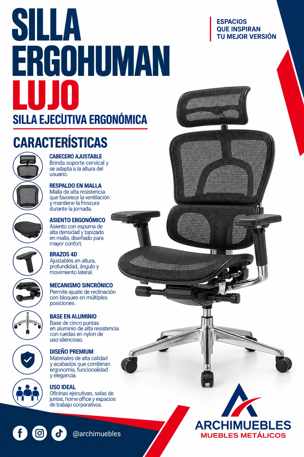 Ficha de Ergohuman Lujo Archimuebles